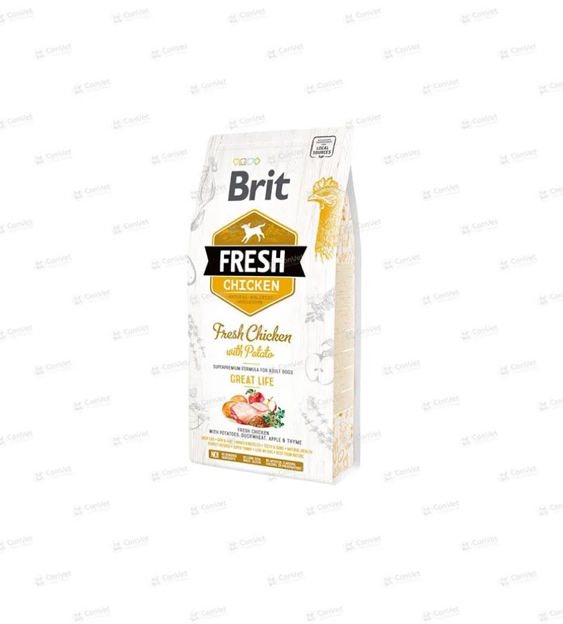 Brit Fresh Dry Chicken With Potato Adult Great Life x 2.5 KG