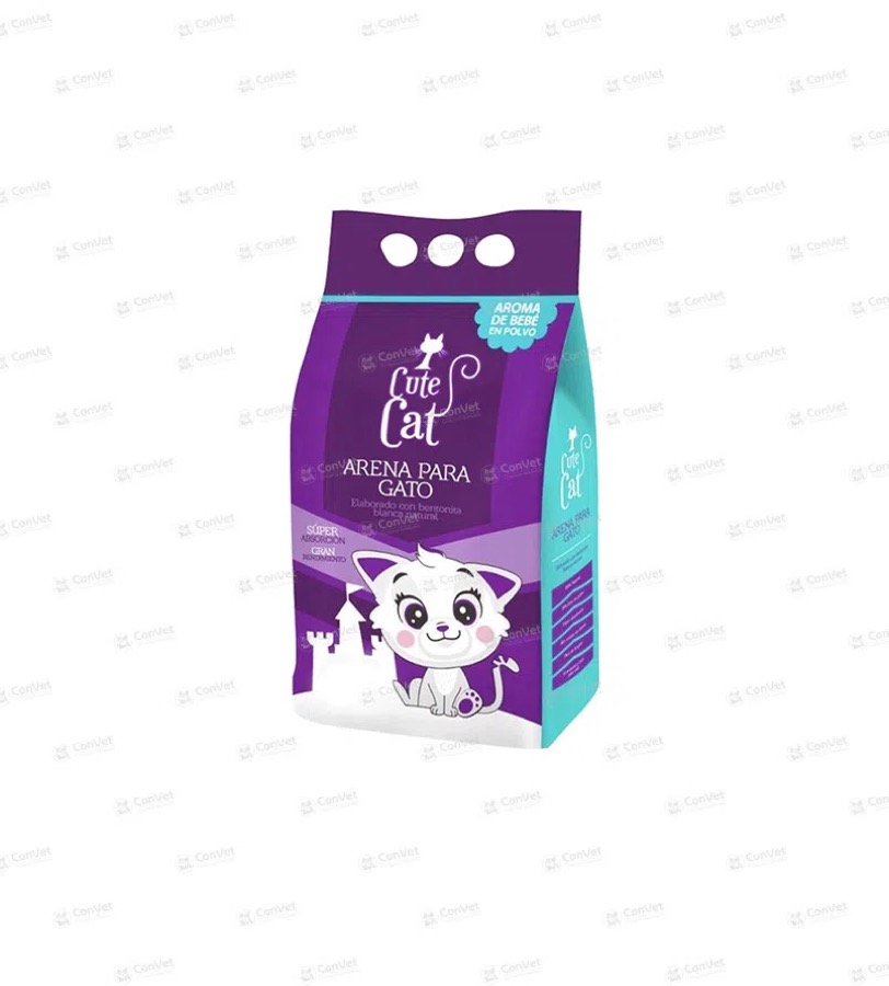 Cute Cat Premium C/ Carbon Activado (arena P/ Gatos) x 5 KG