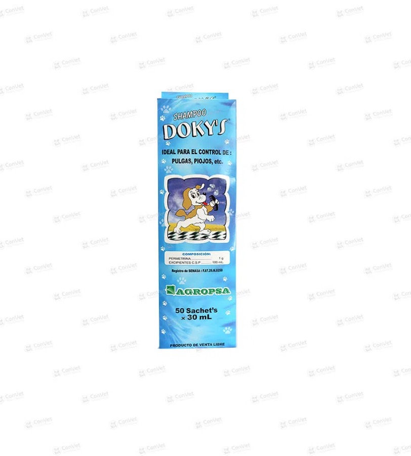 Dokys Shampoo Antipulgas - Display x 50 UND - 30 ML