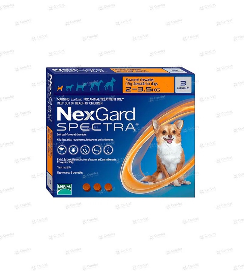 Nex Gard Spectra Xs 0.5 G (2 - 3.5 Kg) x 3 UND