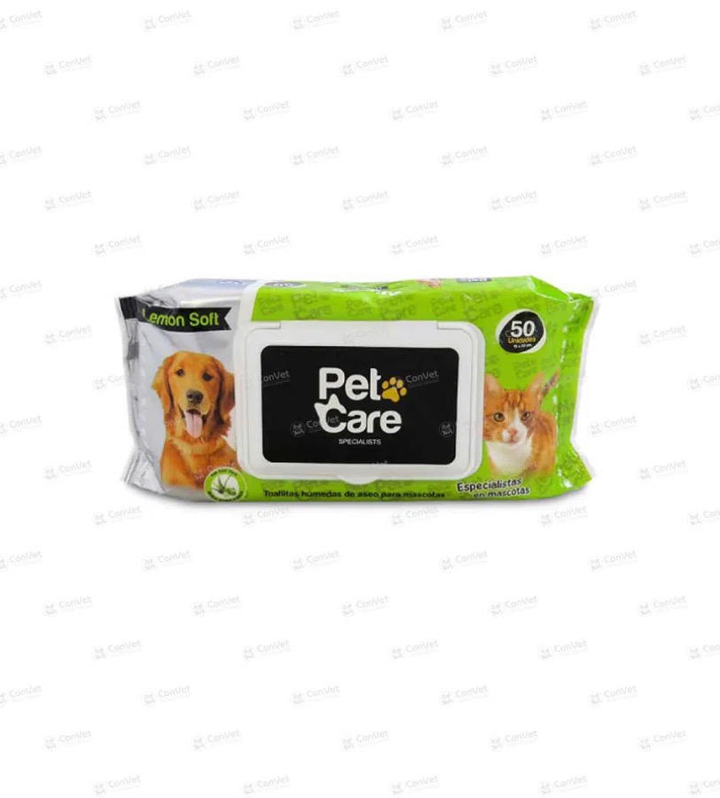 Toallitas Humedas Pet Care Limon x 50 UND
