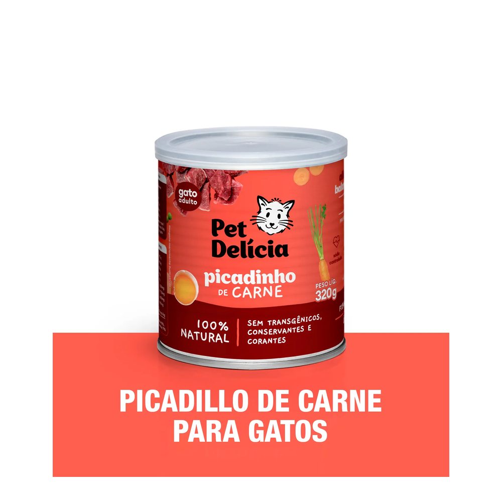 Comida Natural para gatos – Picadillo de carne