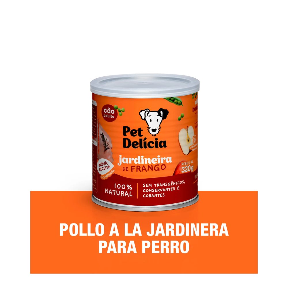 Comida Natural para perros – Pollo a la jardinera