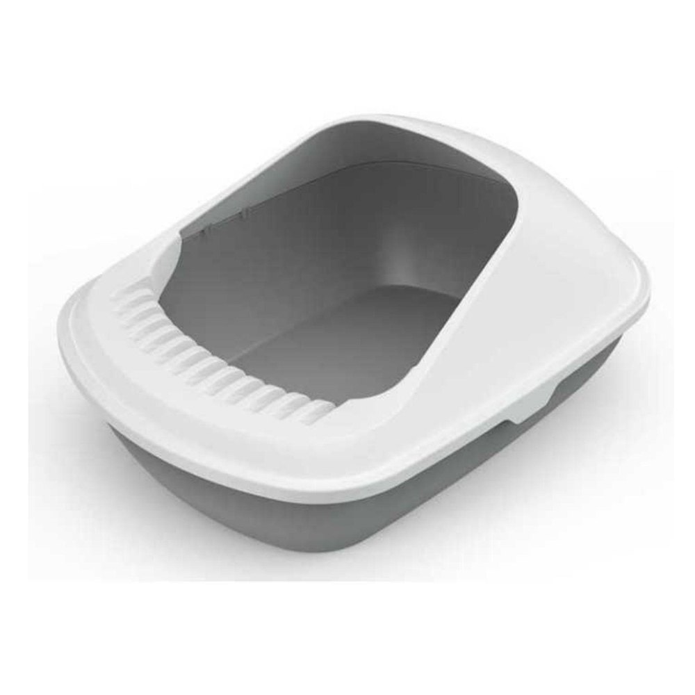 Arenero para Gatos Blanco con Gris
