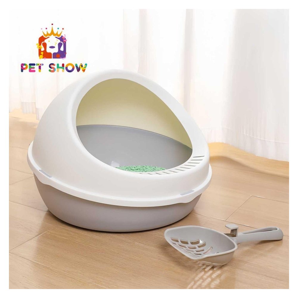 Caja de Arena Semicerrada para Gatos