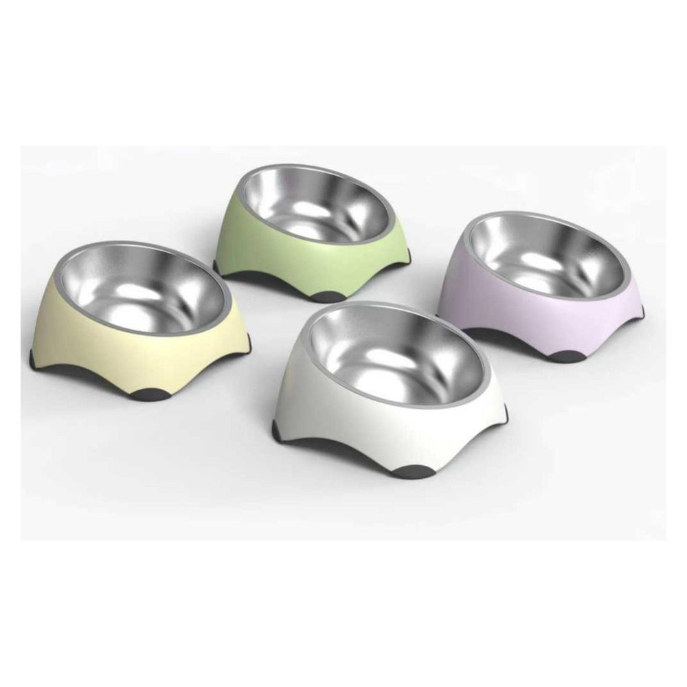 Platos de Acero para Perros Esquinas negras