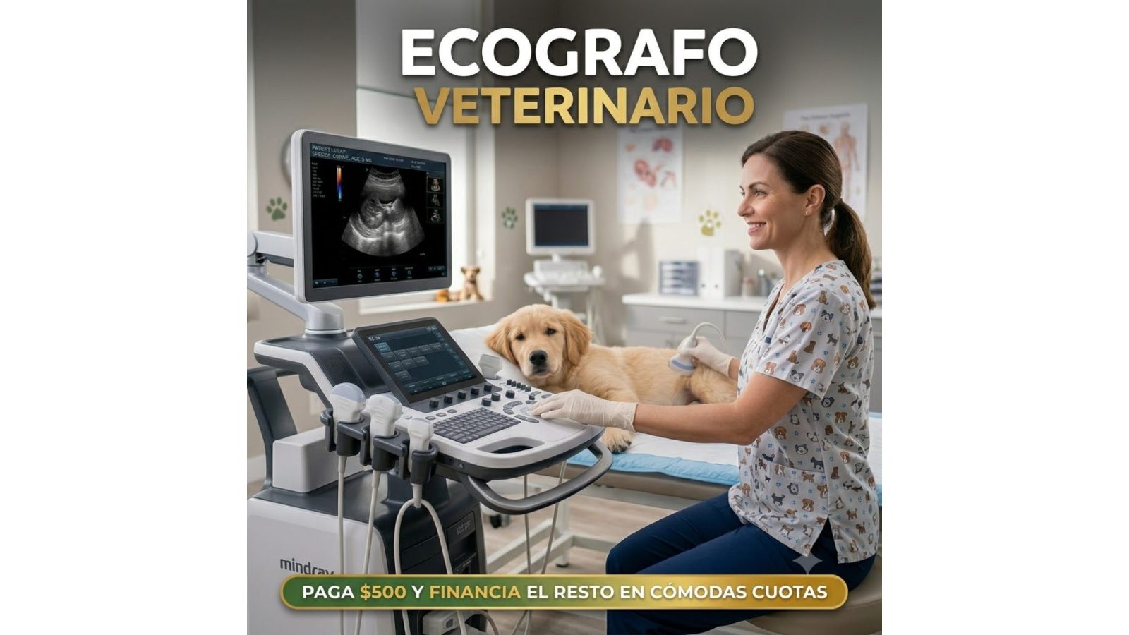 Ecógrafo veterinario portátil